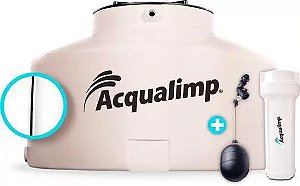 CAIXA D AGUA 1.000L FILTRO E BOIA  AGUA LIMPA BEGE  ACQUALIMP