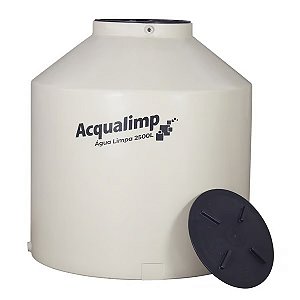 CAIXA D AGUA 2.500L FILTRO E BOIA AGUA LIMPA BEGE ACQUALIMP