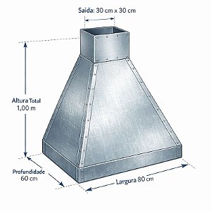 Coifa Galvanizada Personalizada