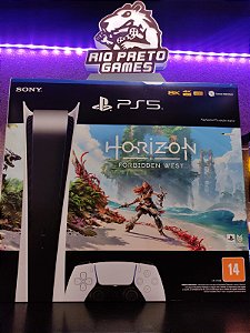 Sony PlayStation 5 - Horizon - Forbidden West - 825GB SSD Versão Digital cor branco e preto NOVO