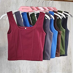 Blusa Regata Chloe Frente Galões