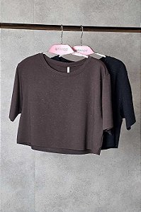 Blusa Manga Curta Botone