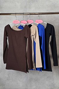 Blusa Manga Longa Stella Maris Abertura Lateral