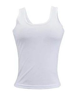 camiseta branca regata feminina