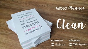 MIOLO DE PLANNER 2022 CLEAN - 286 PÁGINAS - OFFSET 90G. PB - Embalagem unitária