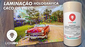 LAMINAÇÃO BOPP HOLOGRÁFICO CAQUINHO DE VIDRO (CHIP) 220mmx100M - 28 MICRAS