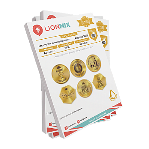 VINIL ADESIVO BRANCO BRILHANTE 135g. Resistente à água - A4 - 100 folhas