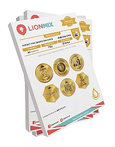 VINIL ADESIVO BRANCO BRILHANTE 135g. Resistente à água - A4 - 50 folhas