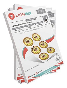 BOPP ADESIVO BRANCO FOSCO 135g. A4 - 50 folhas