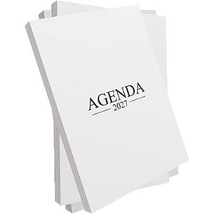 MIOLO DE AGENDA 2027 - MODELO CLÁSSICO - 350 PÁGINAS - OFFSET 75G. PB - Embalagem 05 unidades