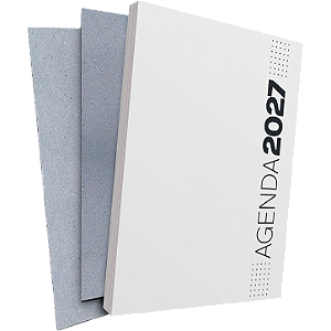 MIOLO DE AGENDA 2027 - MODELO ESTILO + PAPELÃO CINZA - 5 UNIDADES - 350 PÁGINAS - OFFSET 75G. PB