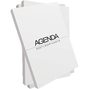 MIOLO DE AGENDA 2027 - MODELO EDIFICANTE - 350 PÁGINAS - OFFSET 75G. PB - Embalagem 05 unidades