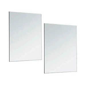 Kit 2 espelhos decorativos cristal vidro para banheiro, hall de entrada, decoração geral 30x25