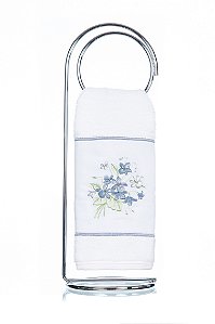 Toalha de Lavabo Bordado Amor Perfeito Super Luxo