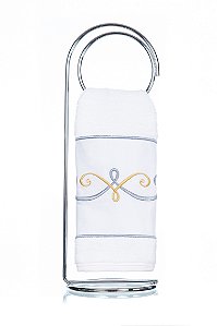 Toalha de Lavabo Bordado Laços Super Luxo