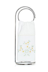 Toalha de Lavabo Bordado Margaridas Super Luxo