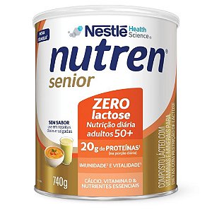Nutren Senior Pó SEM SABOR Zero Lactose 740g - Nestlé