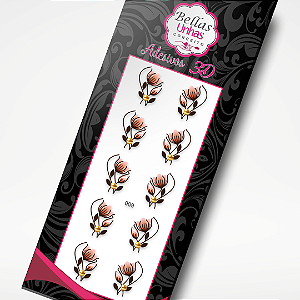 Adesivo para Unhas - Tulipas Nude