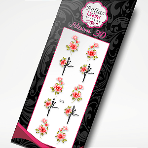 Adesivo para Unhas - Flores e Fé