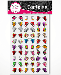 Cartelão 3D - Borboletas de perfil