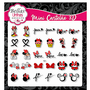 Mini Cartelão 3D Mickey e Minnie