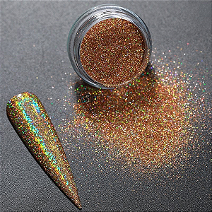 Glitter Fino Holográfico Dourado