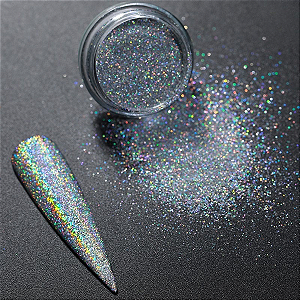 Glitter Fino Holográfico Prata