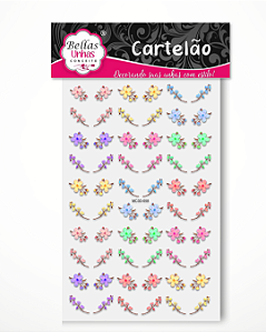 Cartelão 3D - Flor de Cerejeira Coloridas