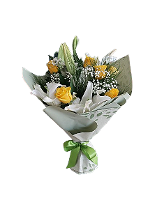 Buquê de lírios e rosas