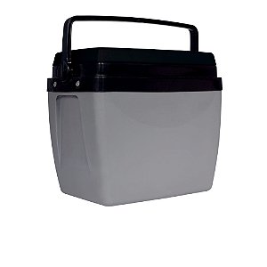 Caixa Termica Cooler Grande 34l Cinza Com Preto