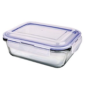 Pote de Vidro Hermético com Tampa e Divisória 1040 ML