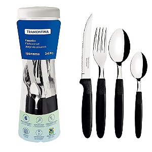 FAQUEIRO 24 PCS IPANEMA PRETO 23399/091