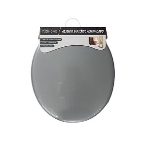 ASSENTO SANITARIO ALMOFADADO CINZA LISO ASS007
