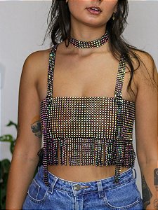 Top Cristais Furta-cor