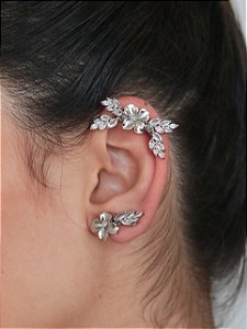 Ear Cuff Merlina Prata