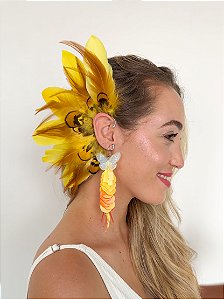 Ear Cuff Solar Amarelo