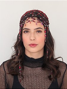 Headpiece Touca Rede Vermelho