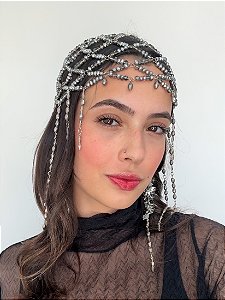 Headpiece Touca Rede Prata