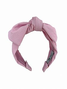 Tiara Laço Verniz Rosa