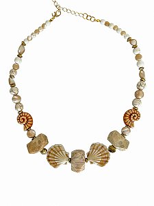 Colar Concha Cerâmica Mel