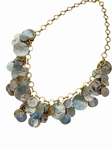 Colar Discos Madrepérola Cascata