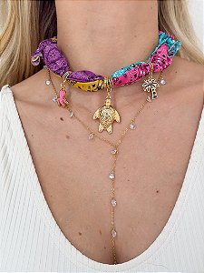 Choker Bandana Tartaruga Marinha