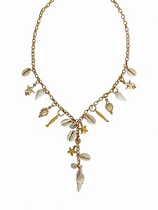 Colar Gravatinha Costa Dourada