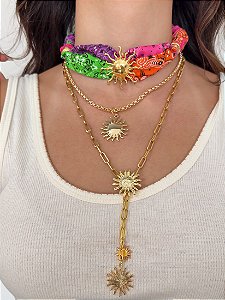 Choker Bandana Colorida Sol