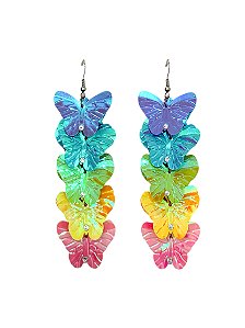 Brinco Paetê Borboletas