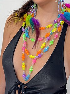 Colar Longo Neon Brilha no Escuro