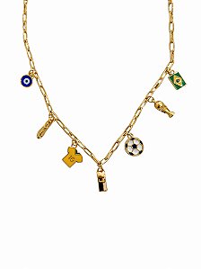 Colar Cartier Charms Copa Brasil