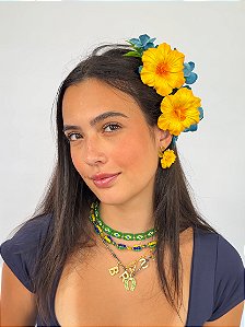 Presilha Hibisco Amarelo