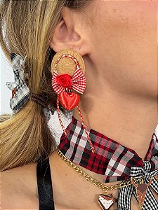 Brinco Chapéu Coração