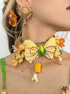Choker Bandana Rainha do Milho